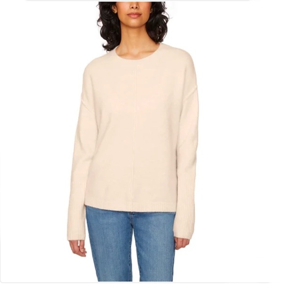 Legendary Outfitters Ladies' Cozy Knit Sweater Cream Oatmeal Crewneck Sweater - Picture 5 of 10